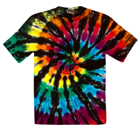 Black Rainbow Spiral Youth T-Shirt #4