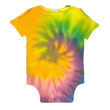 Pastel Rainbow Spiral Baby Onesie #1P