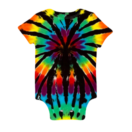 Black Rainbow Spider Baby Onesie #5